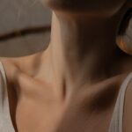 Collarbones and neck of a person